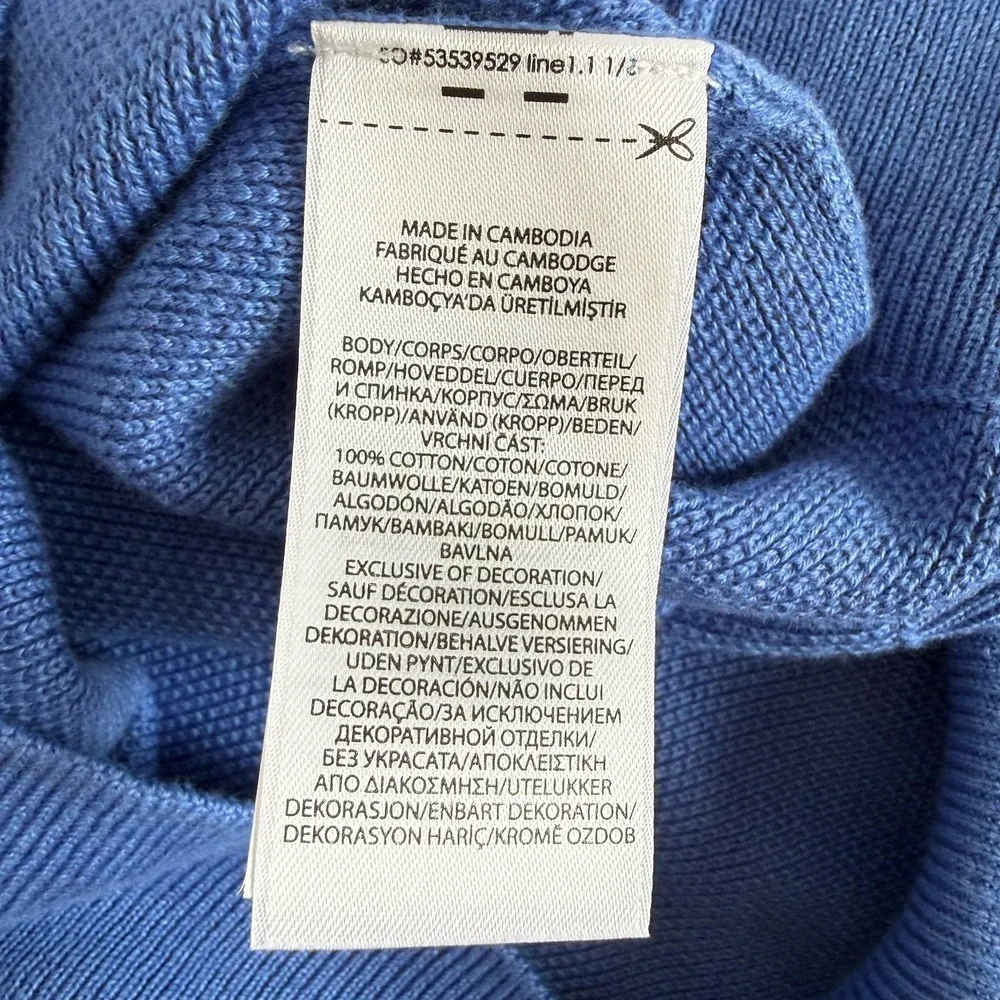 Polo Ralph Lauren  1/4 Zip Pullover Sweater Size 3XB Pima Cotton Blue Preppy